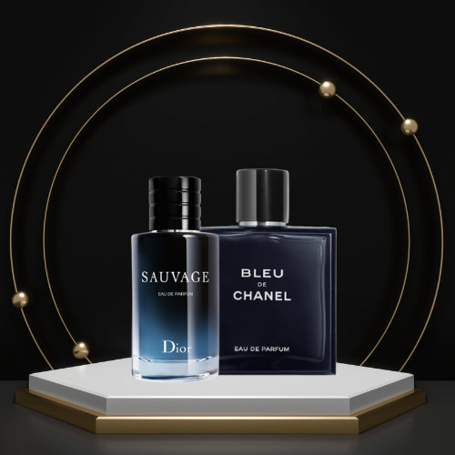 Pack 2 perfumes Dior Sauvage + Bleu de Chanel Homme